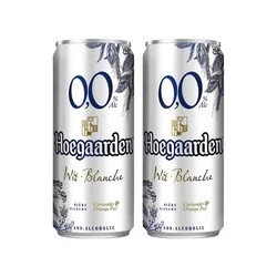 Hoegaarden 0.0 Non Alcoholic Beer (Can) - Pack of 2